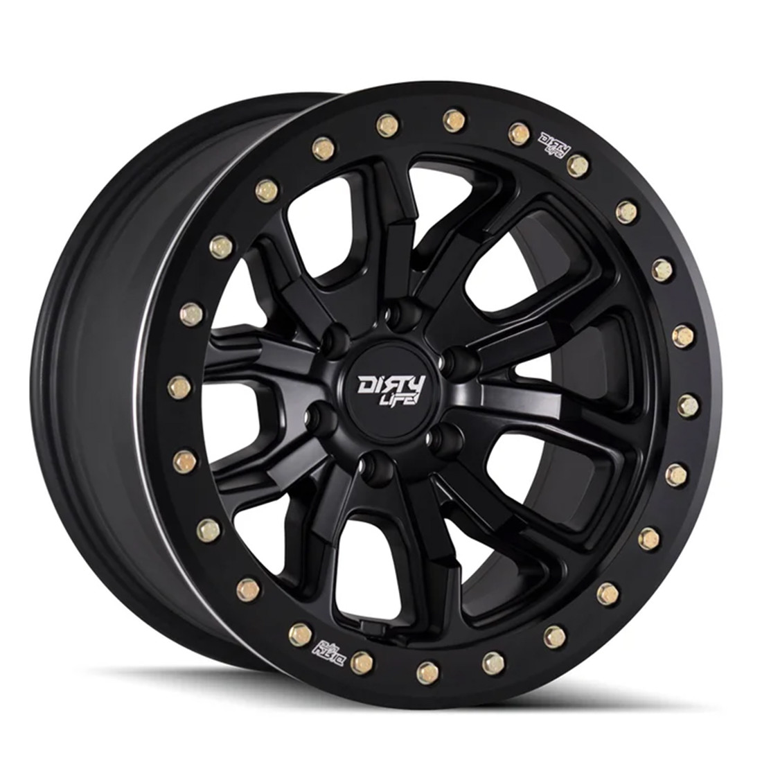 DirtyLife Wheels DT-1 9303 Matte Black Simulated Beadlock Ring 20x9 0mm Offset 6x139.7 (6x5.5)
