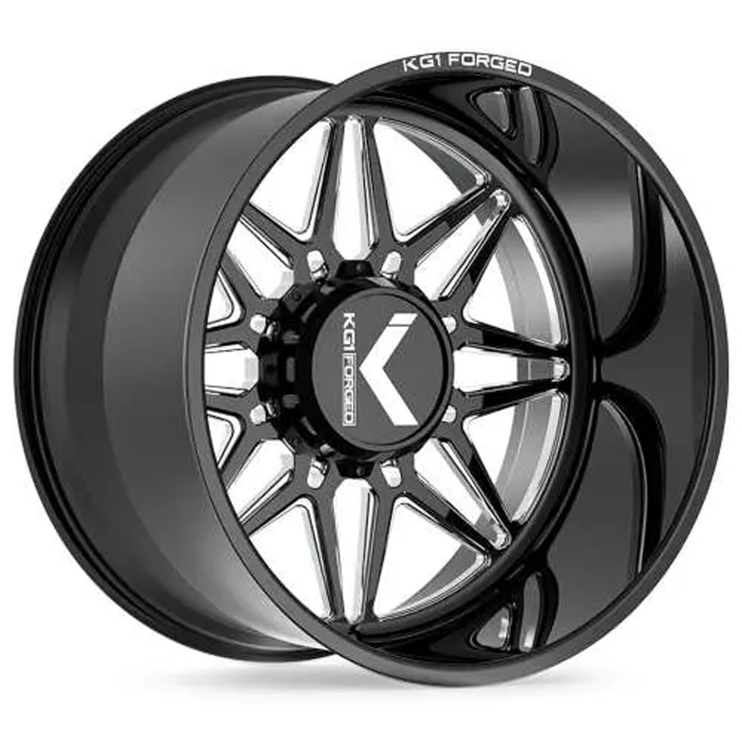 KG1 Forged Wheels Trickstar KF058 Gloss Black Milled 22x12 -44mm Offset 5x127 (5x5),5x135,5x139.7 (5x5.5),6x135,6x139.7 (6x5.5)