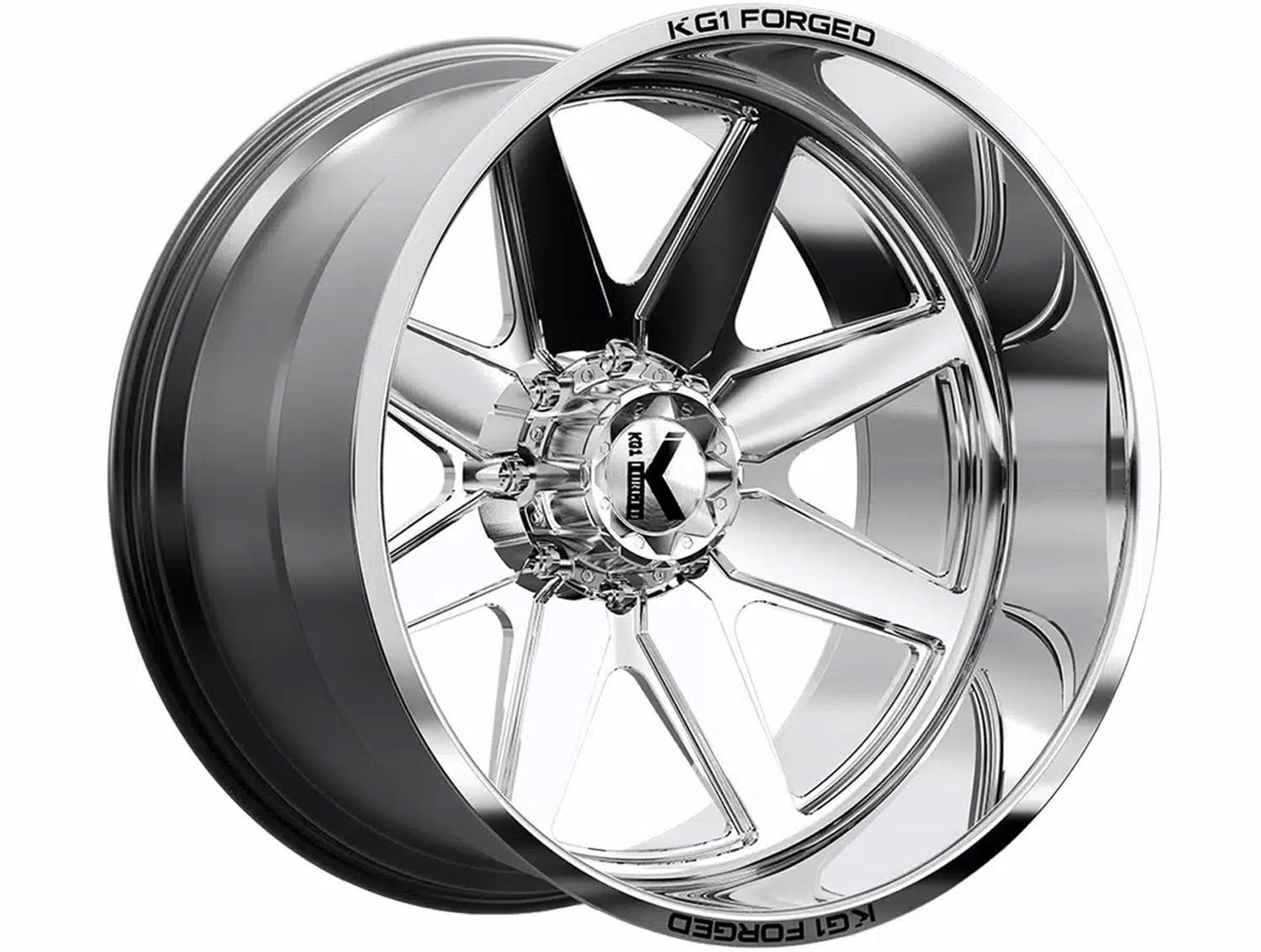 KG1 Forged Wheels Stella KC001 Polished 22x12 -44mm Offset 8x170