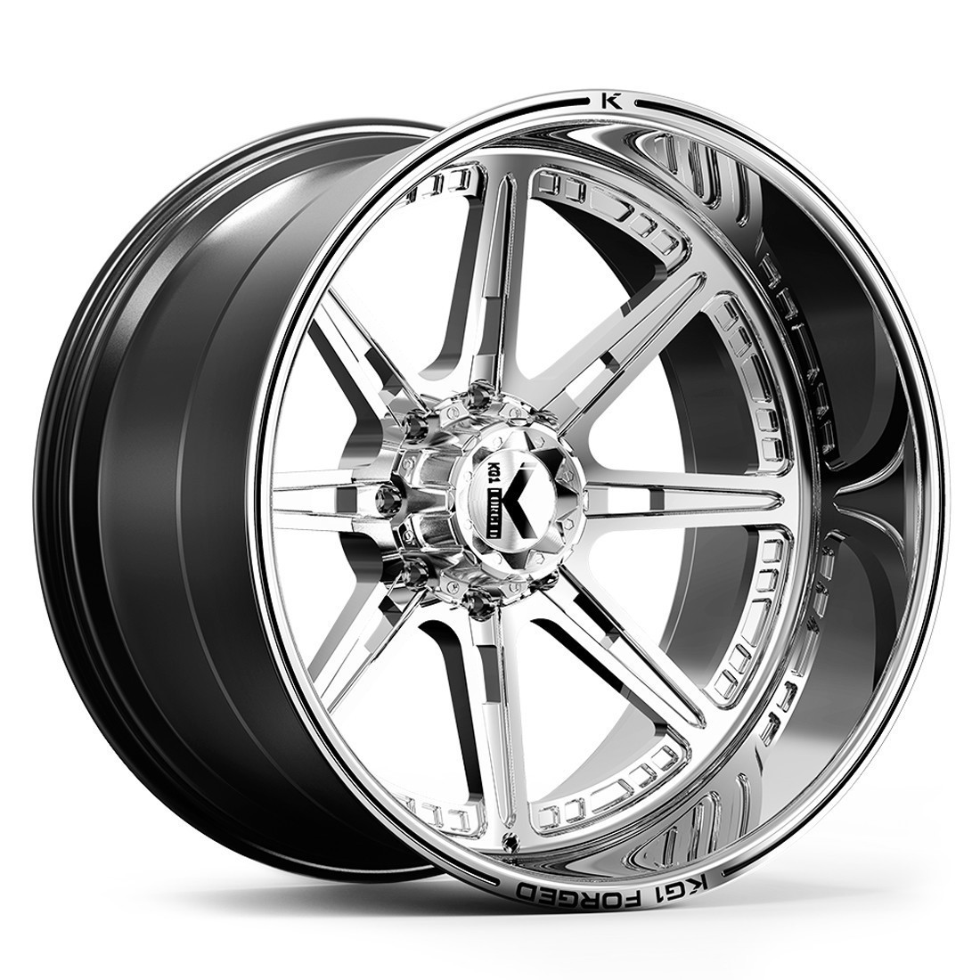 KG1 Forged Wheels Compass KC007 Polished 26x16 -101mm Offset 8x165.1 (8x6.5),8x170,8x180