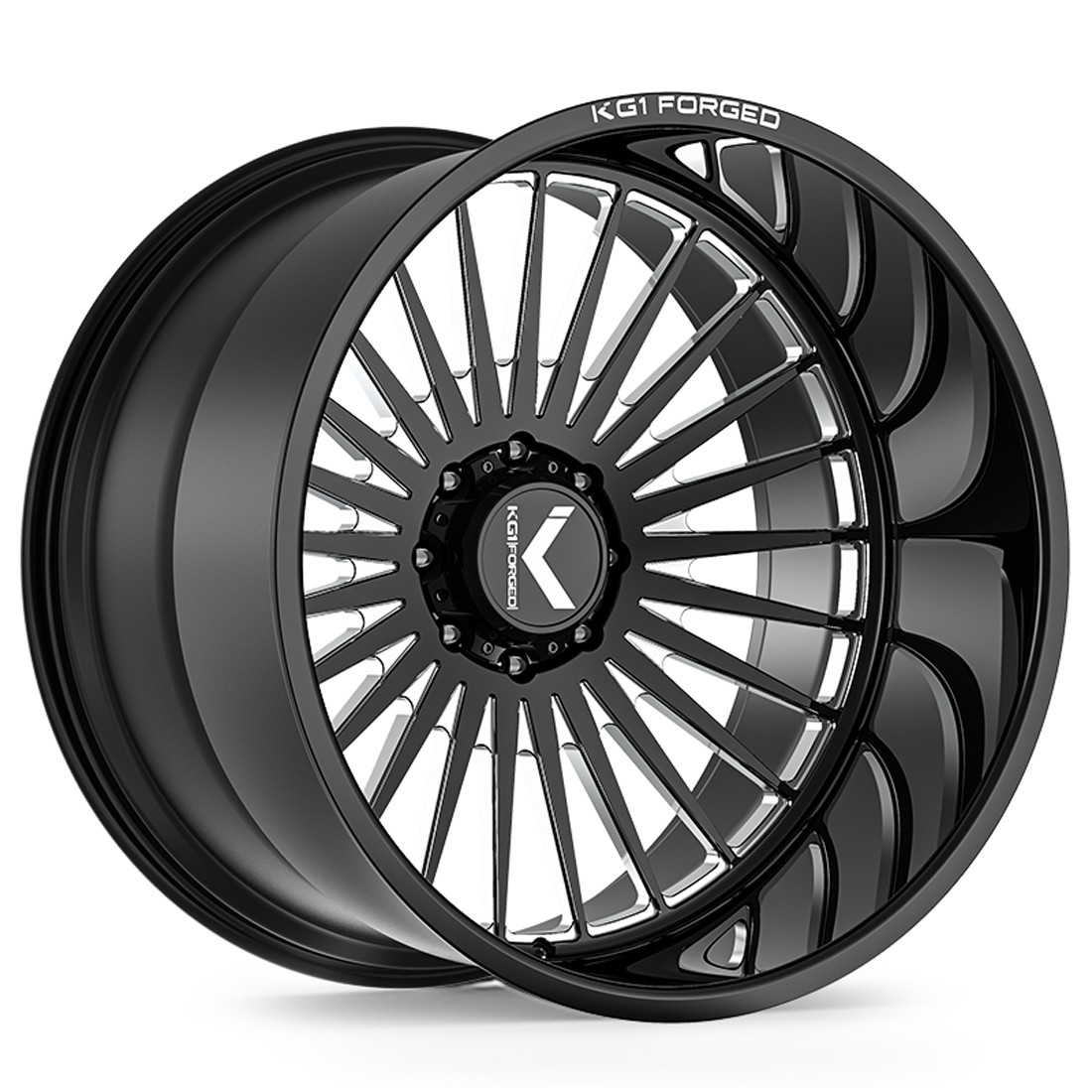 KG1 Forged Wheels Czar KC060 Gloss Black Milled 26x14 -76mm Offset 5x127 (5x5),5x150,6x135,6x139.7 (6x5.5),8x165.1 (8x6.5),8x180
