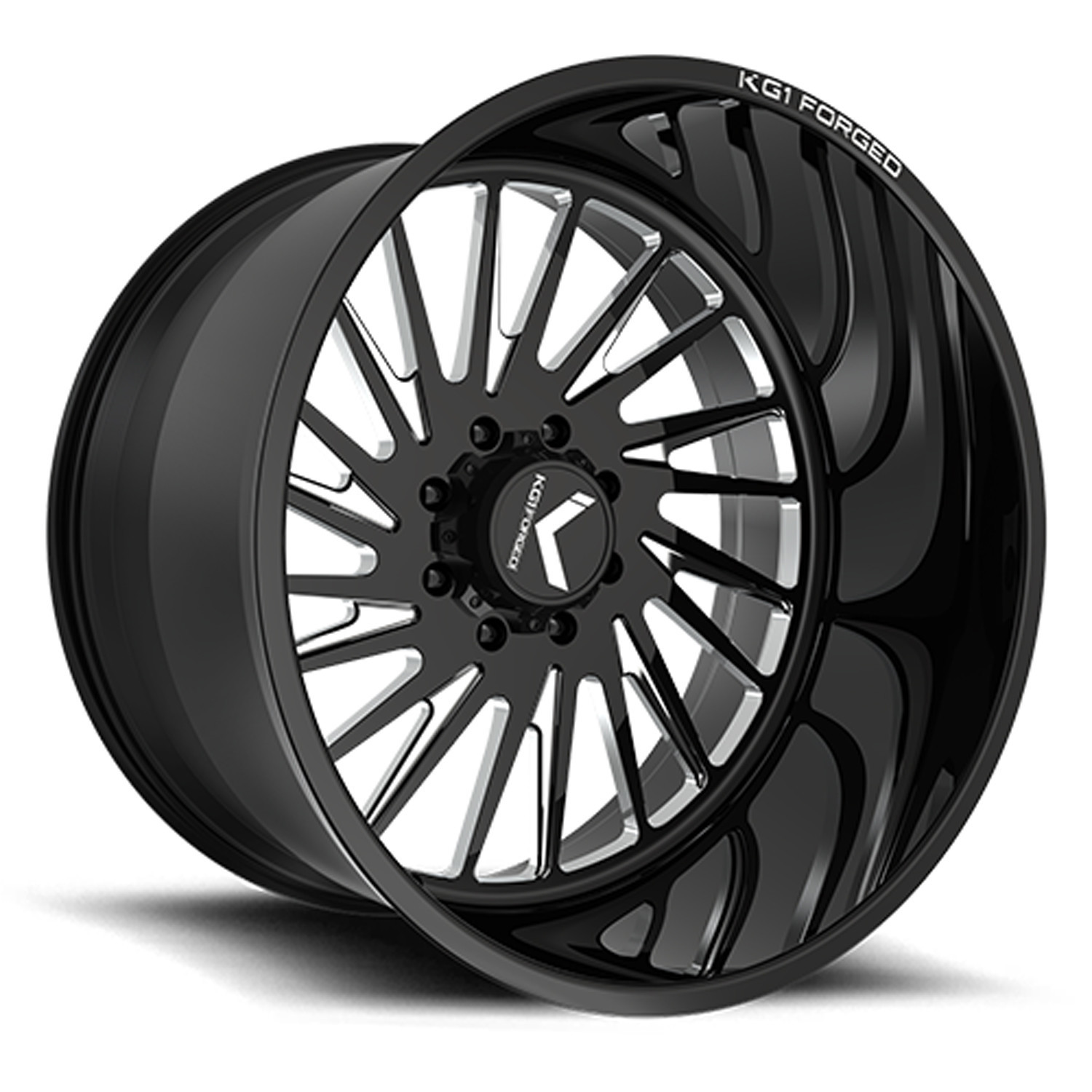KG1 Forged Wheels Javelin KF038 Gloss Black Milled 28x14 -76mm Offset 5x127 (5x5),5x150,6x135,6x139.7 (6x5.5),8x165.1 (8x6.5),8x180
