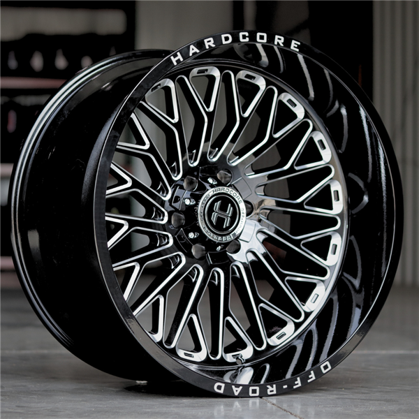 Hardcore Offroad Wheels Wicked HC103 Gloss Black Milled 20x10 -19mm Offset 8x165.1 (8x6.5)