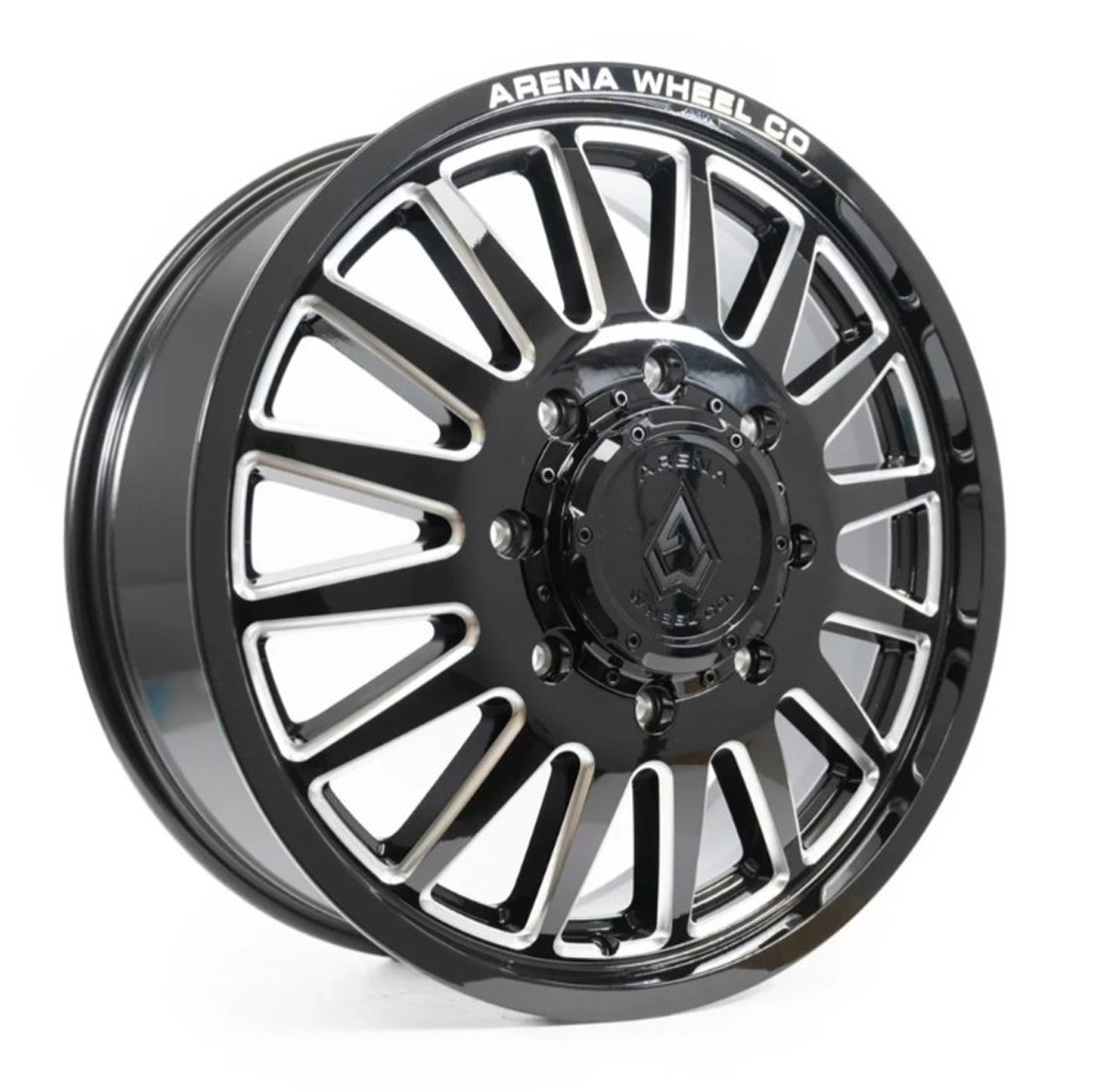 Arena Dually Front Rival A110 - Gloss Black And Milled | 20x8.25 105mm | 8x200