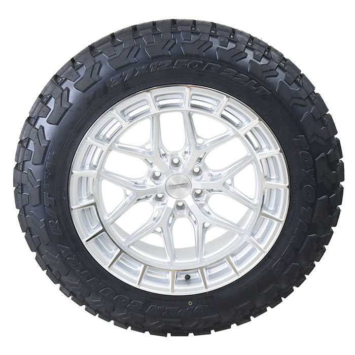 Vossen HFX1 Silver Polished Toyo Open Country R/T Trail