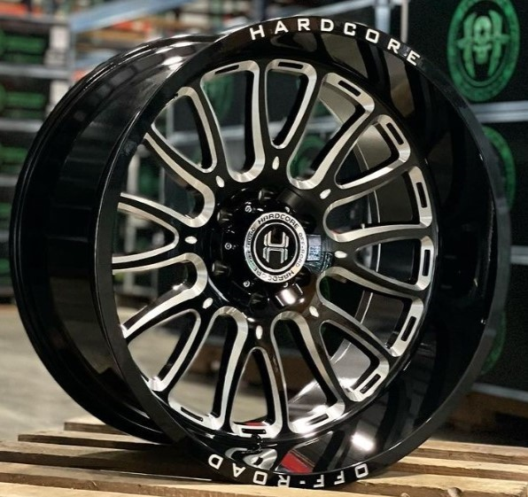 Hardcore Offroad Wheels Nuisance HC101 Gloss Black Milled 22x10 -25mm Offset 6x135,6x139.7 (6x5.5)