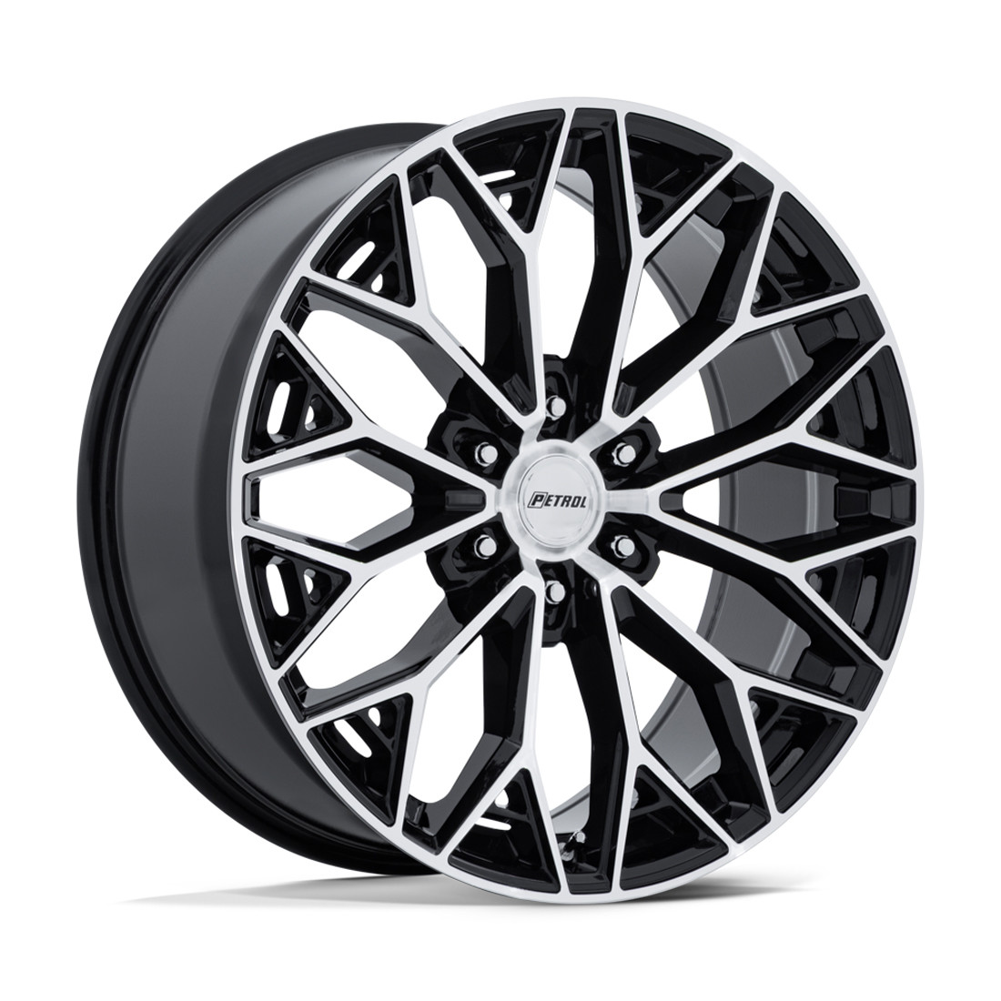 Petrol Wheels P5E PE006 Gloss Black with Machined Face 22x9.5 25mm Offset 6x139.7 (6x5.5)