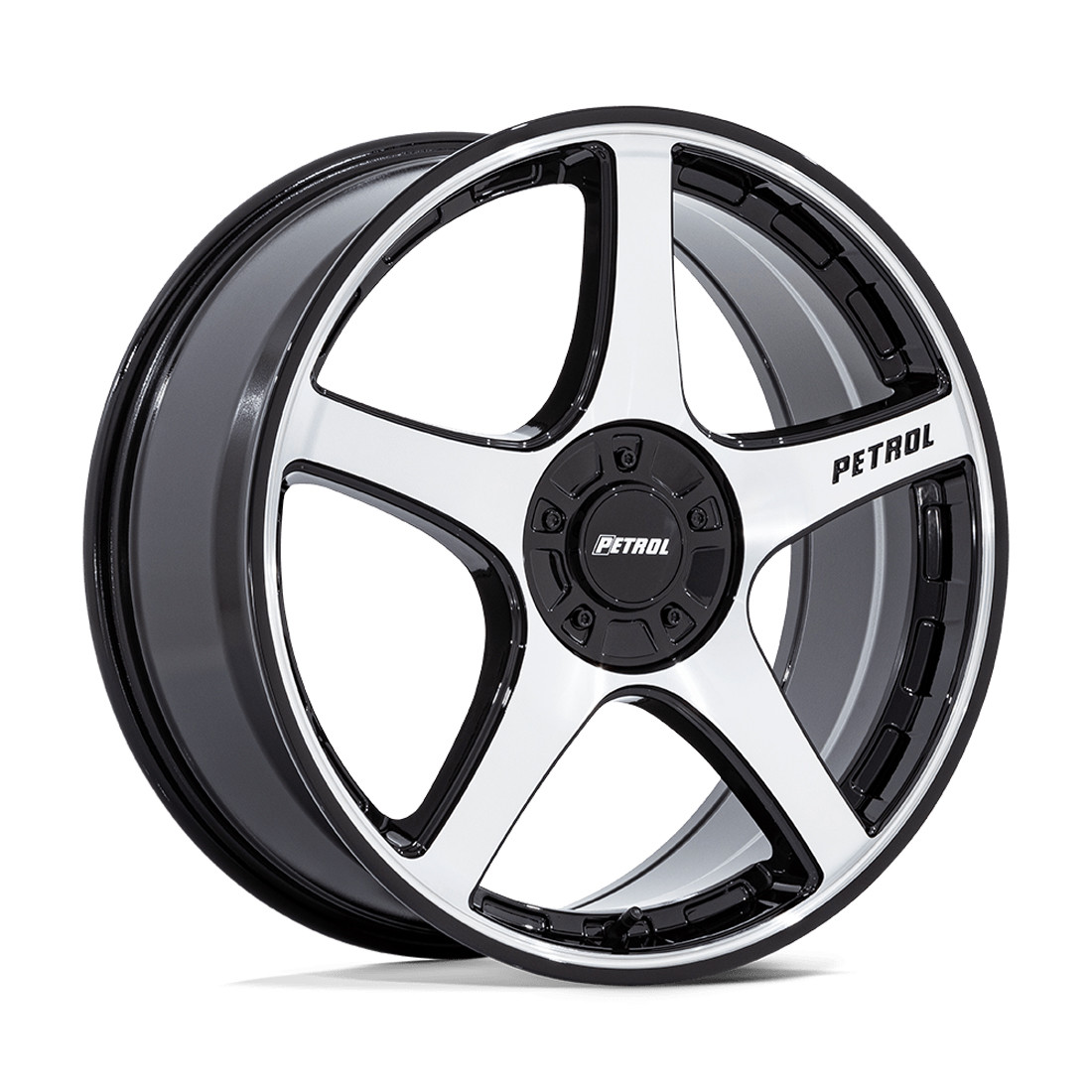 Petrol Wheels P2E PE003 Gloss Black with Machined Face 20x8.5 35mm Offset 5x112,5x120