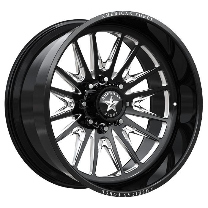 American Force Forged Wheels Notch SFCC CKH48 Black Milled 22x12 -55mm Offset 8x165.1 (8x6.5)