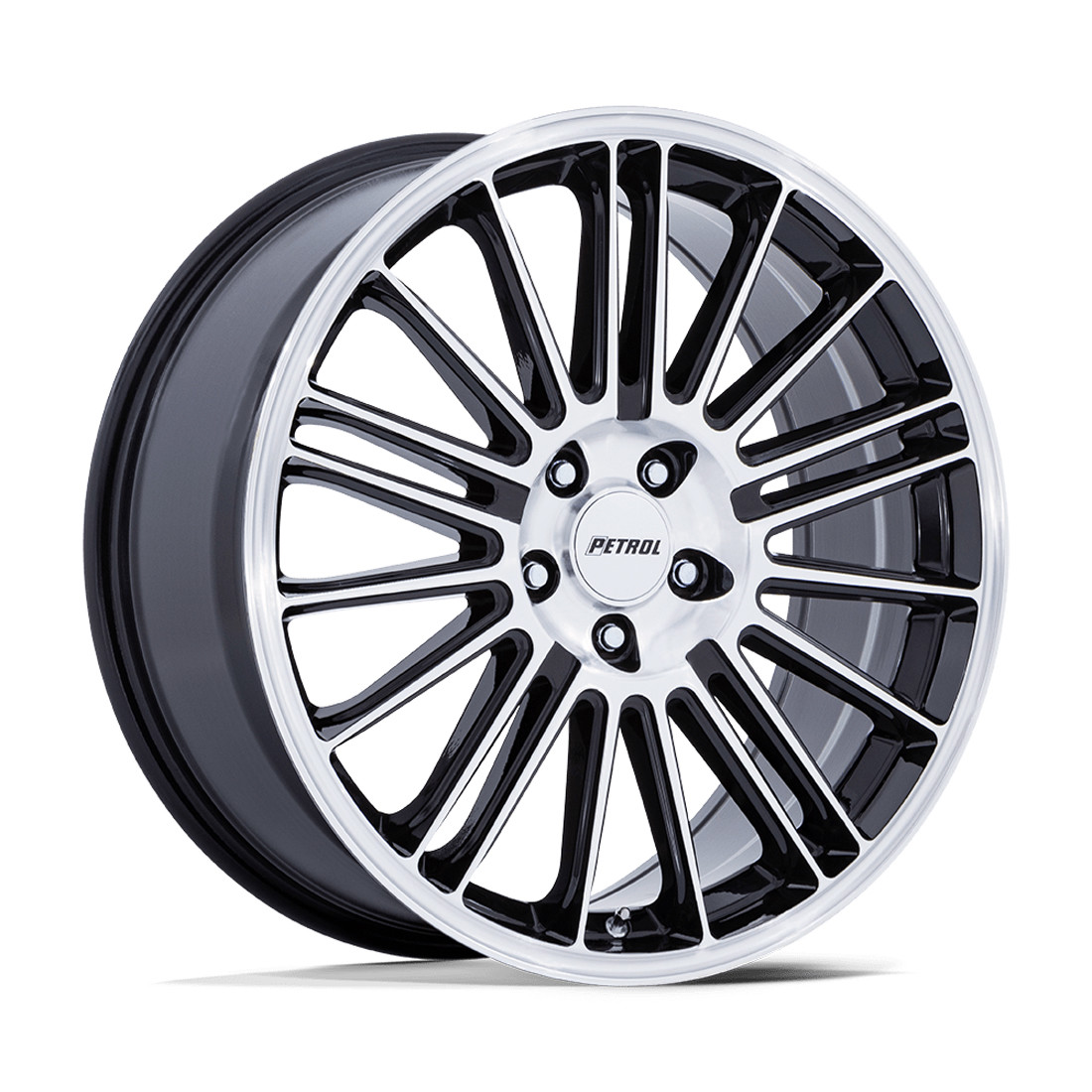 Petrol Wheels P1D PE001 Gloss Black with Machined Face 20x8.5 40mm Offset 5x115