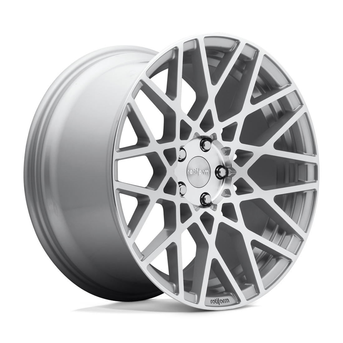 Rotiform Wheels BLQ R110 Gloss Silver Machined 19x8.5 35mm Offset 5x112