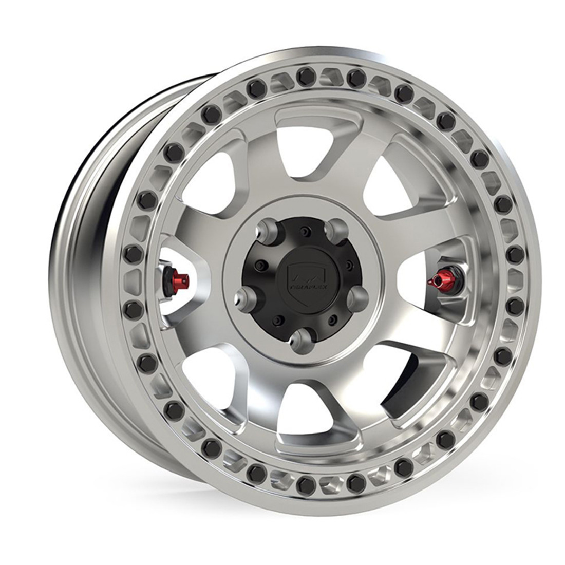 Teraflex True Beadlock Wheels Olympus BL Machined with Machined Black Ring 17x9 -25mm Offset 5x127 (5x5)