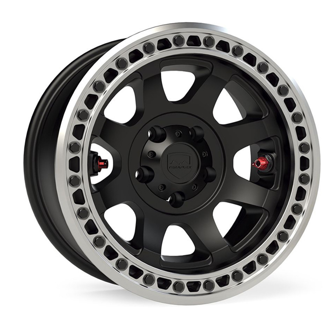 Teraflex True Beadlock Wheels Olympus BL Metallic Black with Machined Black Ring 17x9 -25mm Offset 5x127 (5x5)