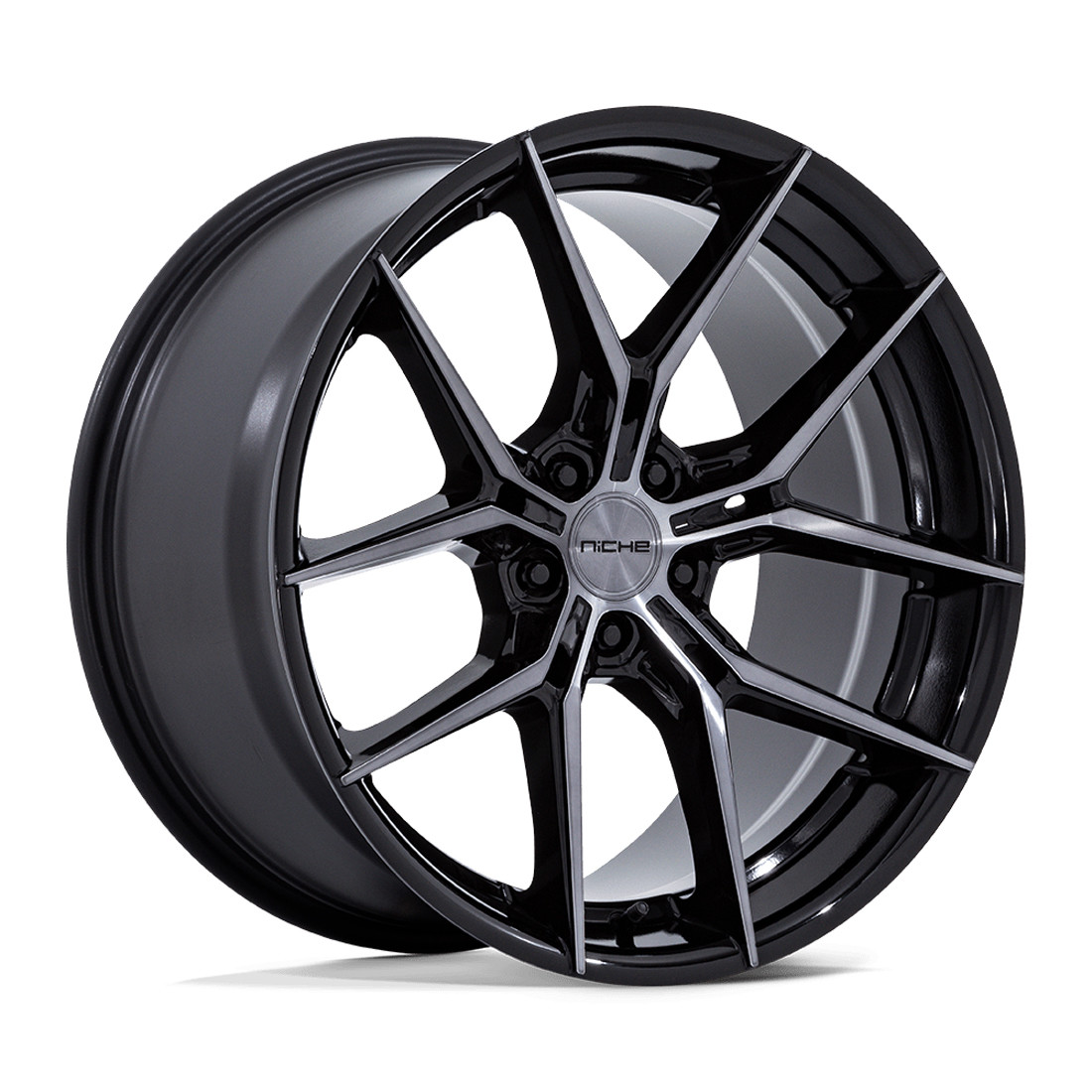 Niche Wheels Prodigy 5 NC279 Gloss Black Dark Tinted Clear 20x11 50mm Offset 5x120