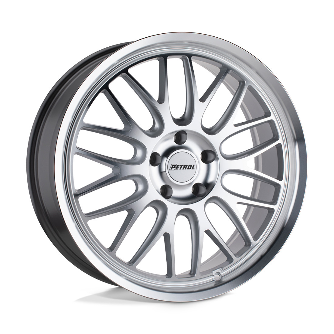 Petrol Wheels P4C Silver with Machined Face & Lip 16x7 40mm Offset 5x115