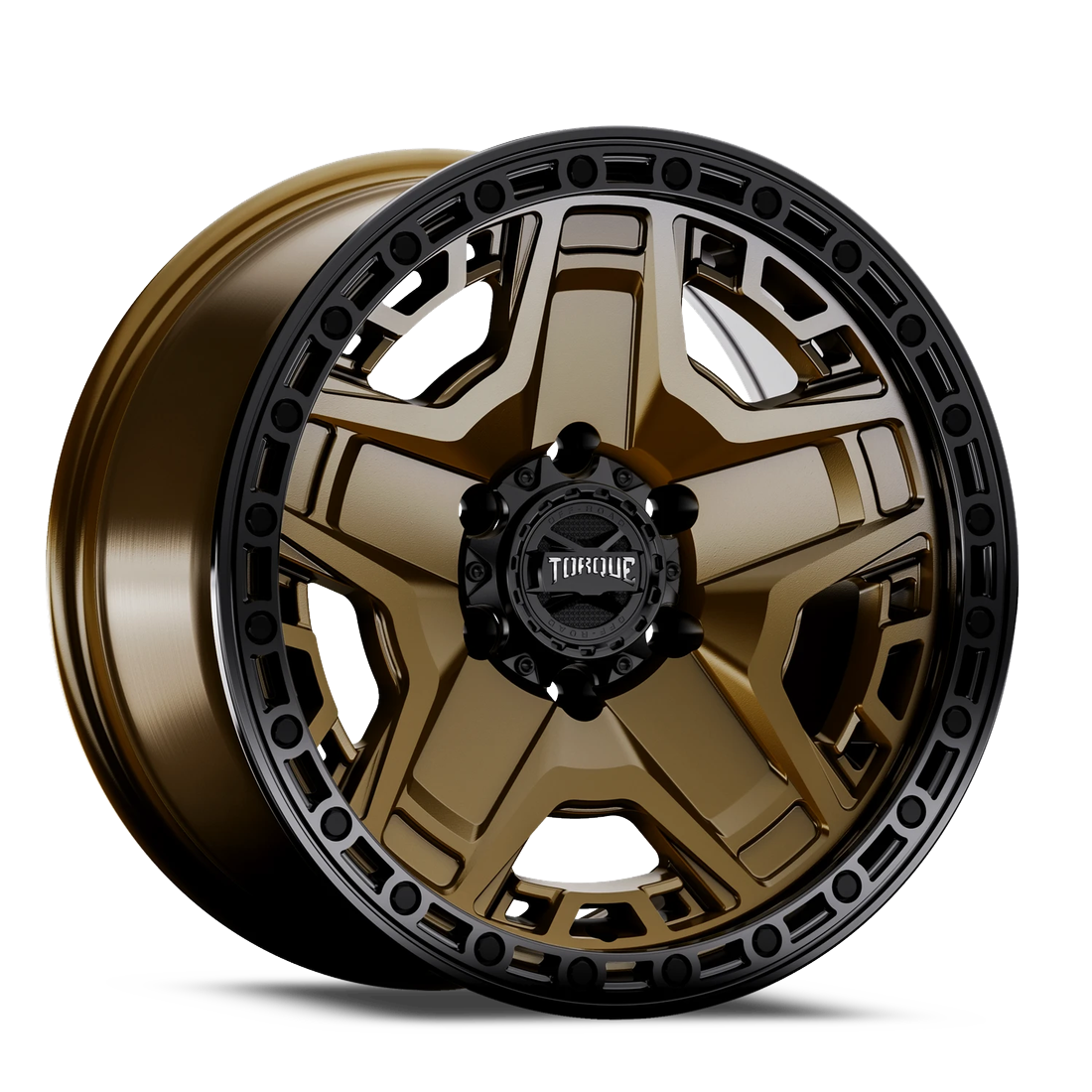Torque Wheels TW448R Forged Blackhawk Satin Bronze Satin Black Lip 17x9 -12mm Offset 5x127 (5x5)