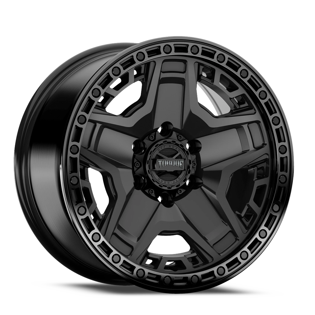 Torque Wheels TW448R Forged Blackhawk Satin Black Gloss Black Lip 17x9 -12mm Offset 6x135
