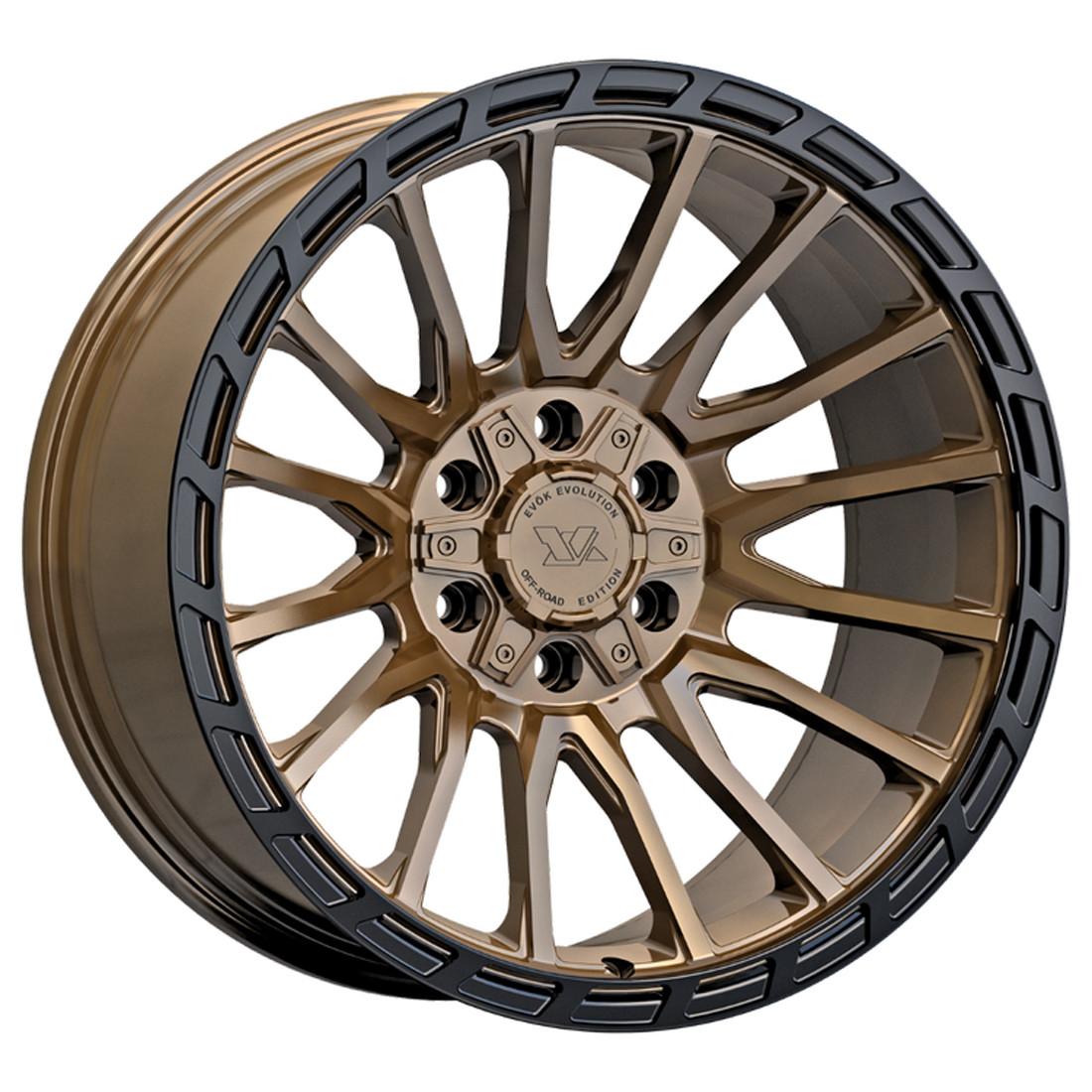 Evok Wheels EV601 Gloss Bronze Black Ring 17x9 -12mm Offset 6x139.7 (6x5.5),6x135