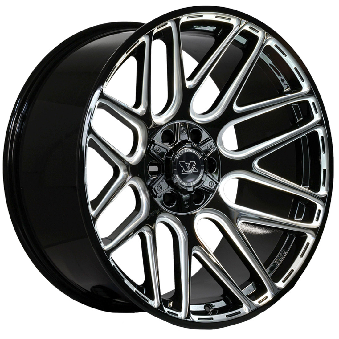 Evok Wheels EV501 Gloss Black Milled 20x9 0mm Offset 8x170