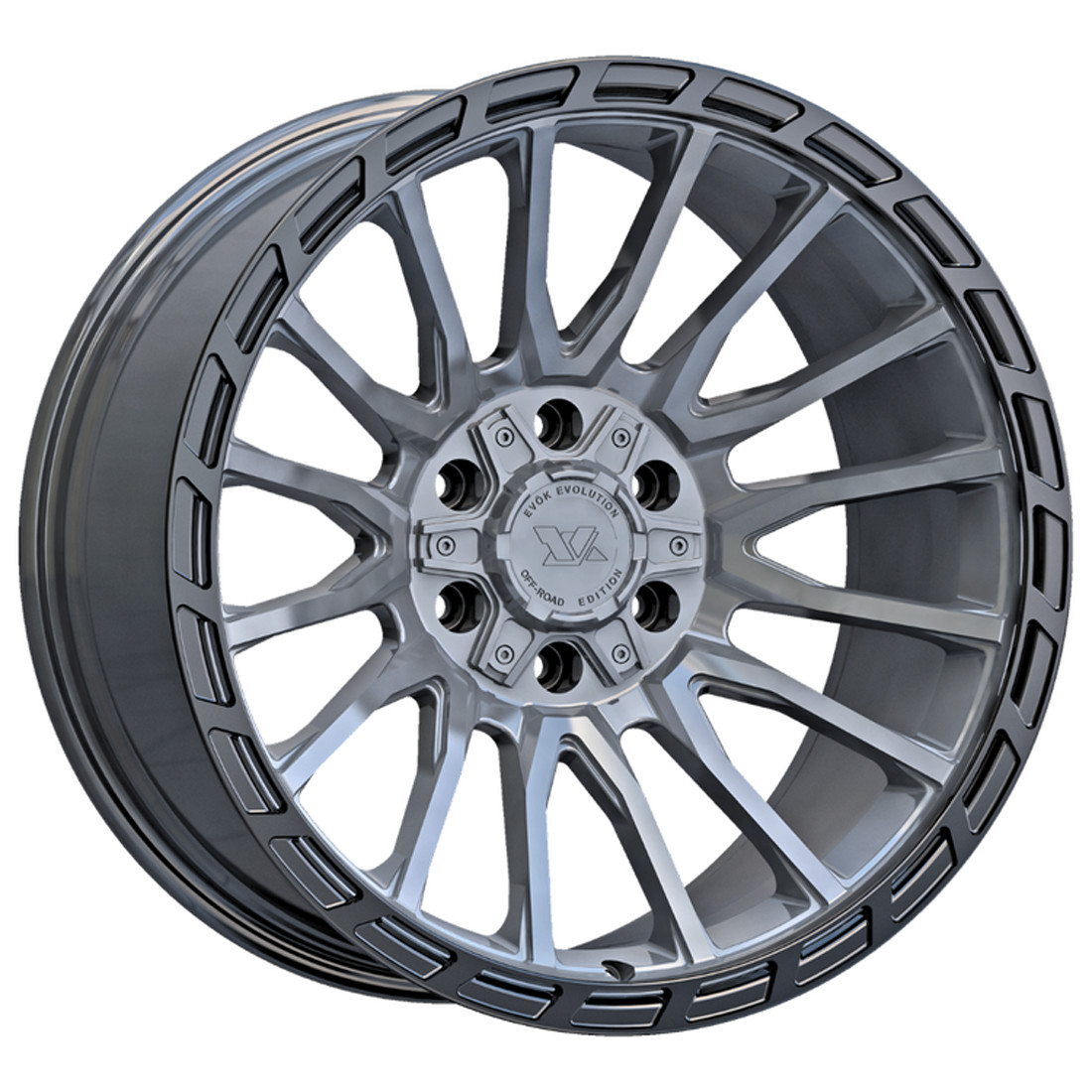 Evok Wheels EV601 Gloss Gunmetal Black Ring 17x9 0mm Offset 5x127 (5x5),5x139.7 (5x5.5)