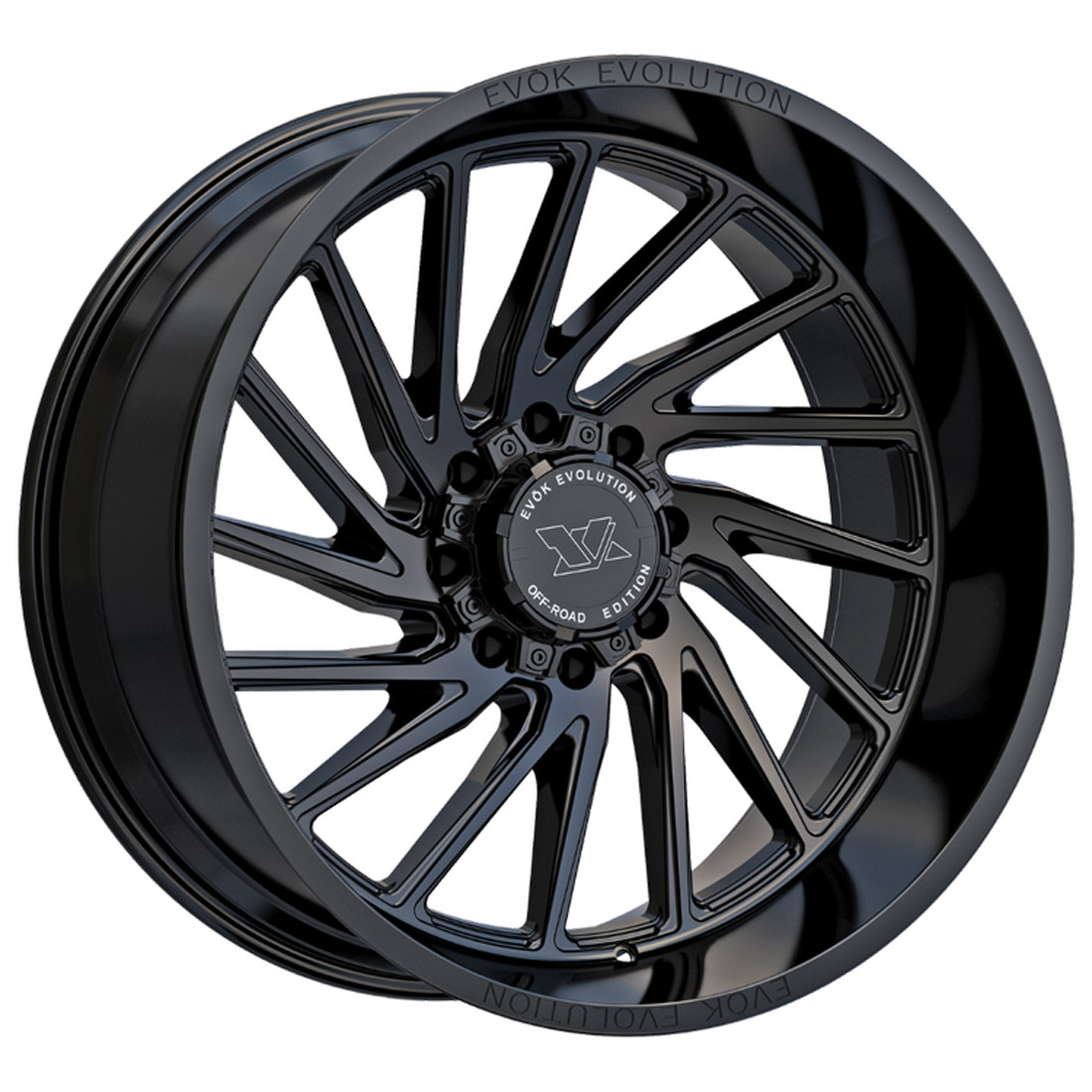 Evok Wheels EV505 Gloss Black 24x12 -44mm Offset 8x180
