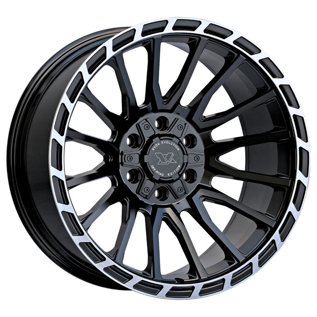 Evok Wheels EV601 Gloss Black Machined Ring 20x10 -19mm Offset 5x127 (5x5),5x139.7 (5x5.5)