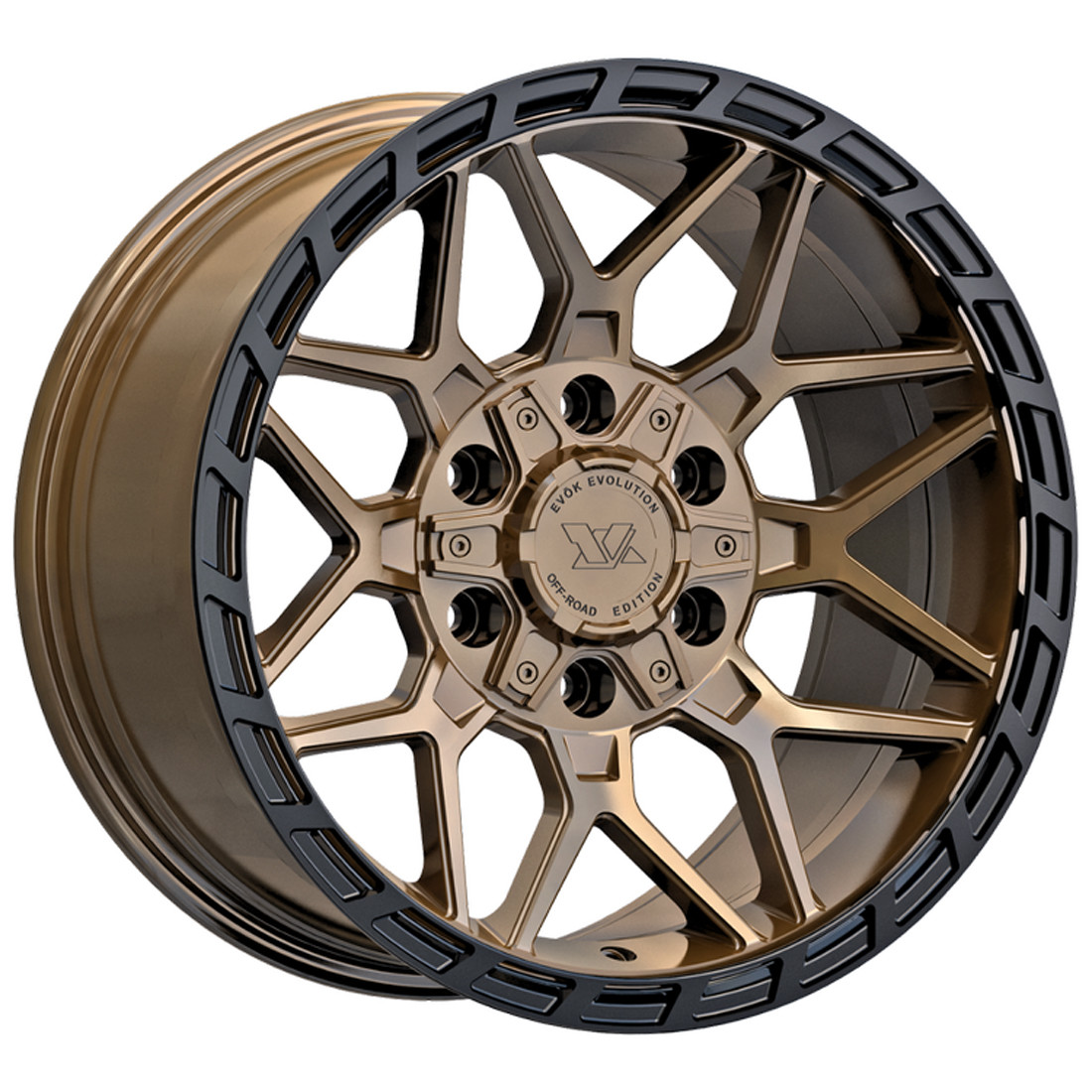 Evok Wheels EV602 Gloss Bronze Black Ring 17x9 0mm Offset 5x127 (5x5),5x139.7 (5x5.5)