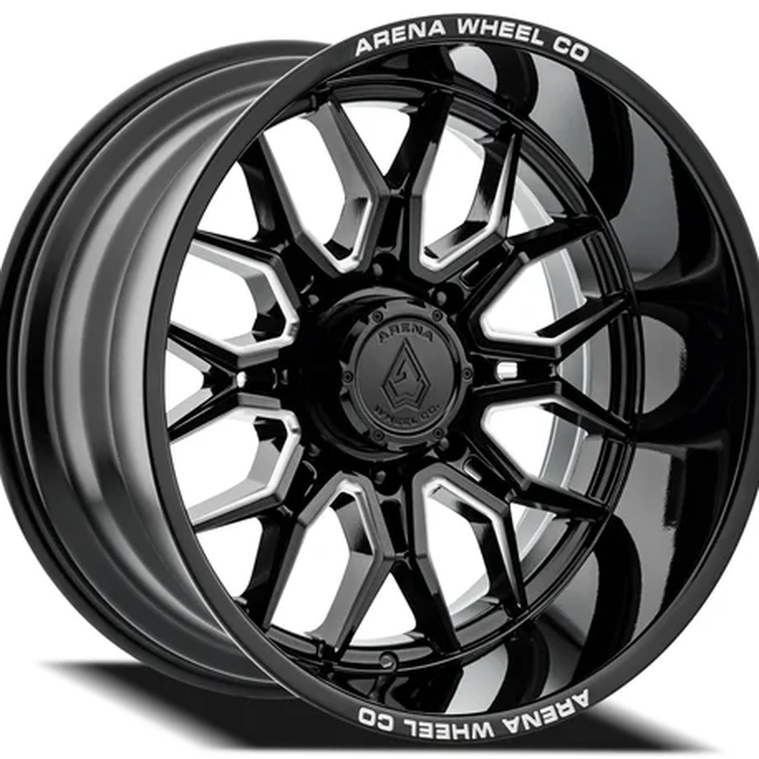 Arena Wheel Co Wheels A117 Violator Gloss Black Milled 22x12 -44mm Offset 6x139.7 (6x5.5)