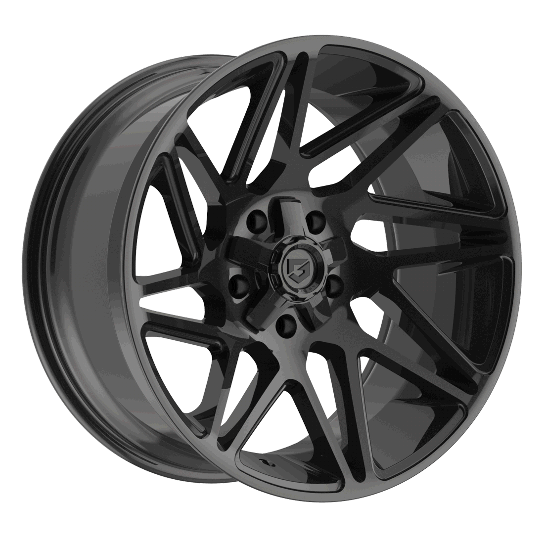 Gear Offroad Wheels 777B Vortex Gloss Black 20x10 -19mm Offset 5x135,5x139.7 (5x5.5)