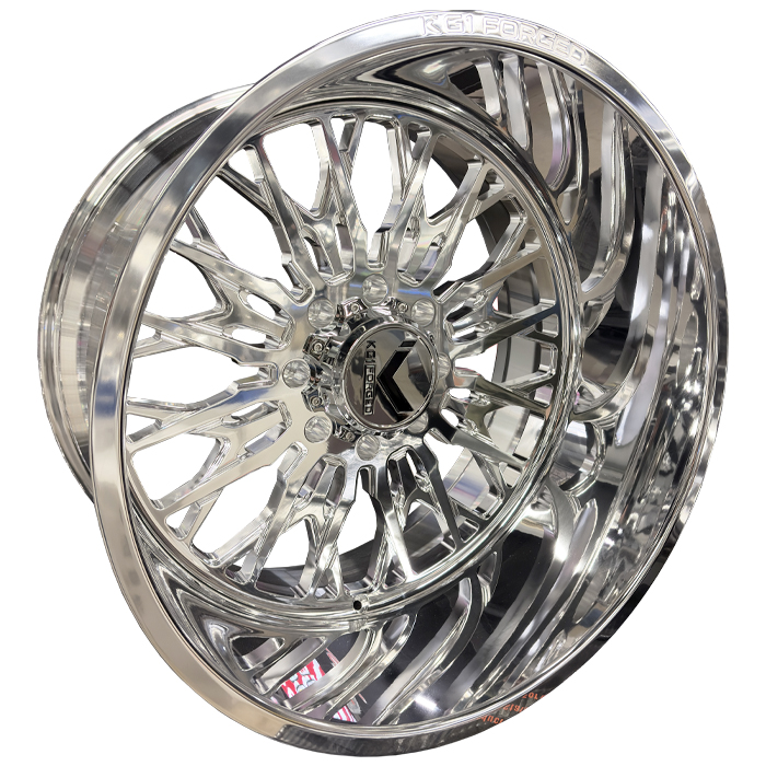 KG1 Forged Wheels Splice KF092 Polished 24x14 -76mm Offset 8x180