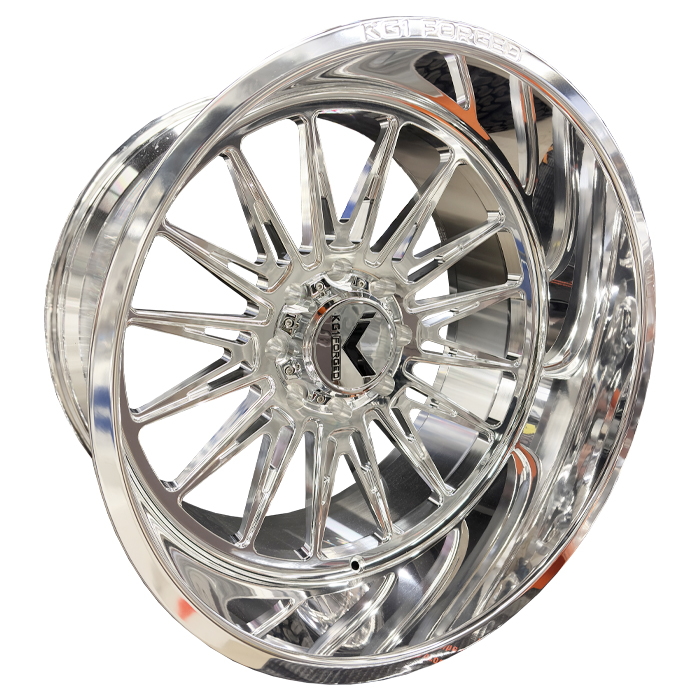 KG1 Forged Wheels Taze KC064 Polished 24x14 -76mm Offset 8x180