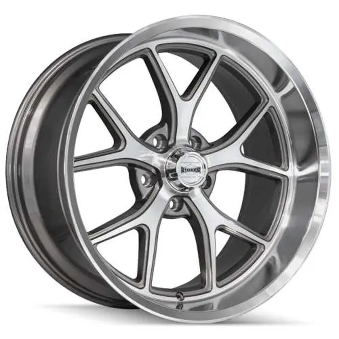 Ridler Wheels 661 Gloss Gray With Diamond Cut Face And Lip 18x9.5 0mm Offset 5x120.7 (5x4.75)