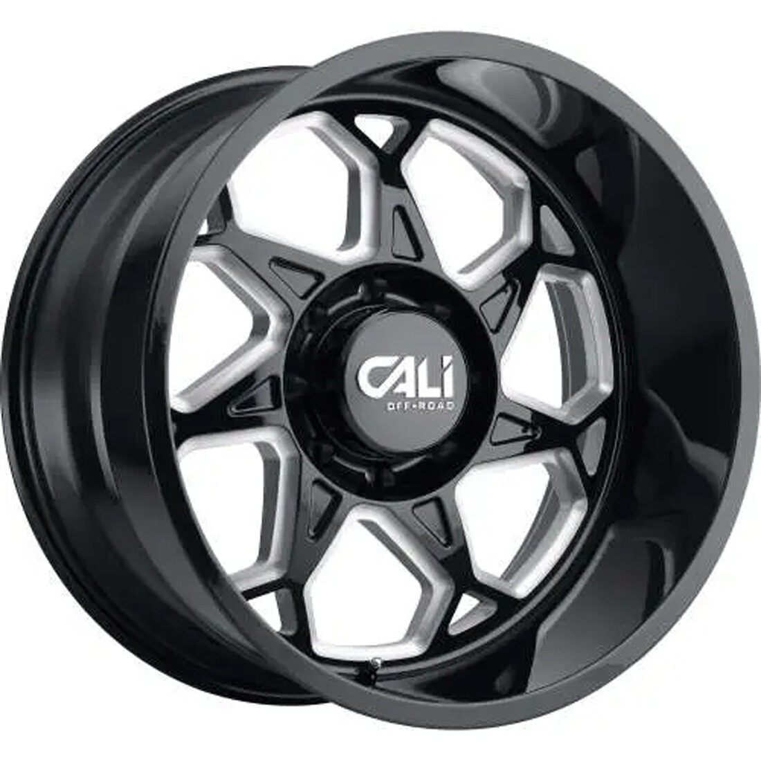 Cali Offroad Wheels Sevenfold 9111 Gloss Black Milled 20x12 -51mm Offset 6x135