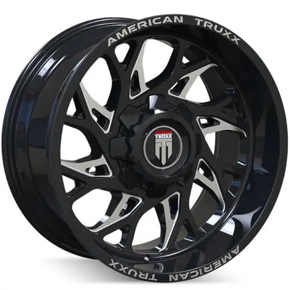 American Truxx Wheels Destiny AT1913 Gloss Black Milled 24x14 -76mm Offset 8x170