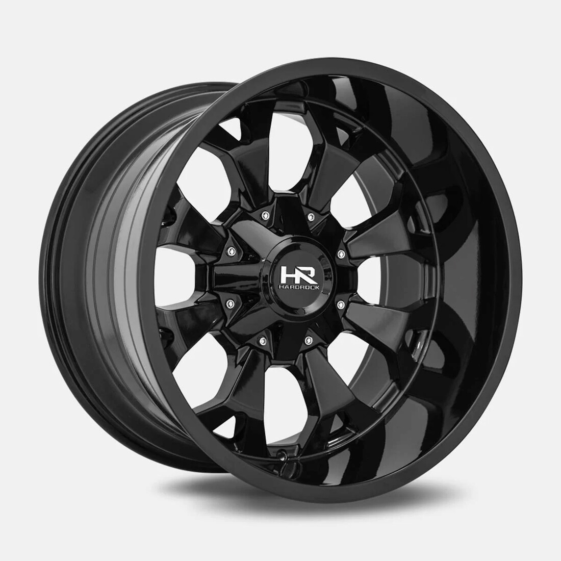 Hardrock Offroad Wheels H711 Gloss Black 20x9 0mm Offset 5x127 (5x5),5x139.7 (5x5.5)