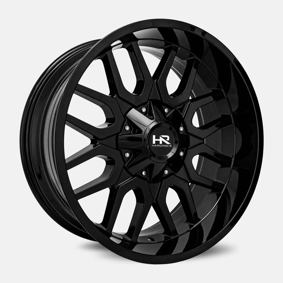 Hardrock Offroad Wheels H709 Gloss Black 20x9 0mm Offset 6x120,6x139.7 (6x5.5)