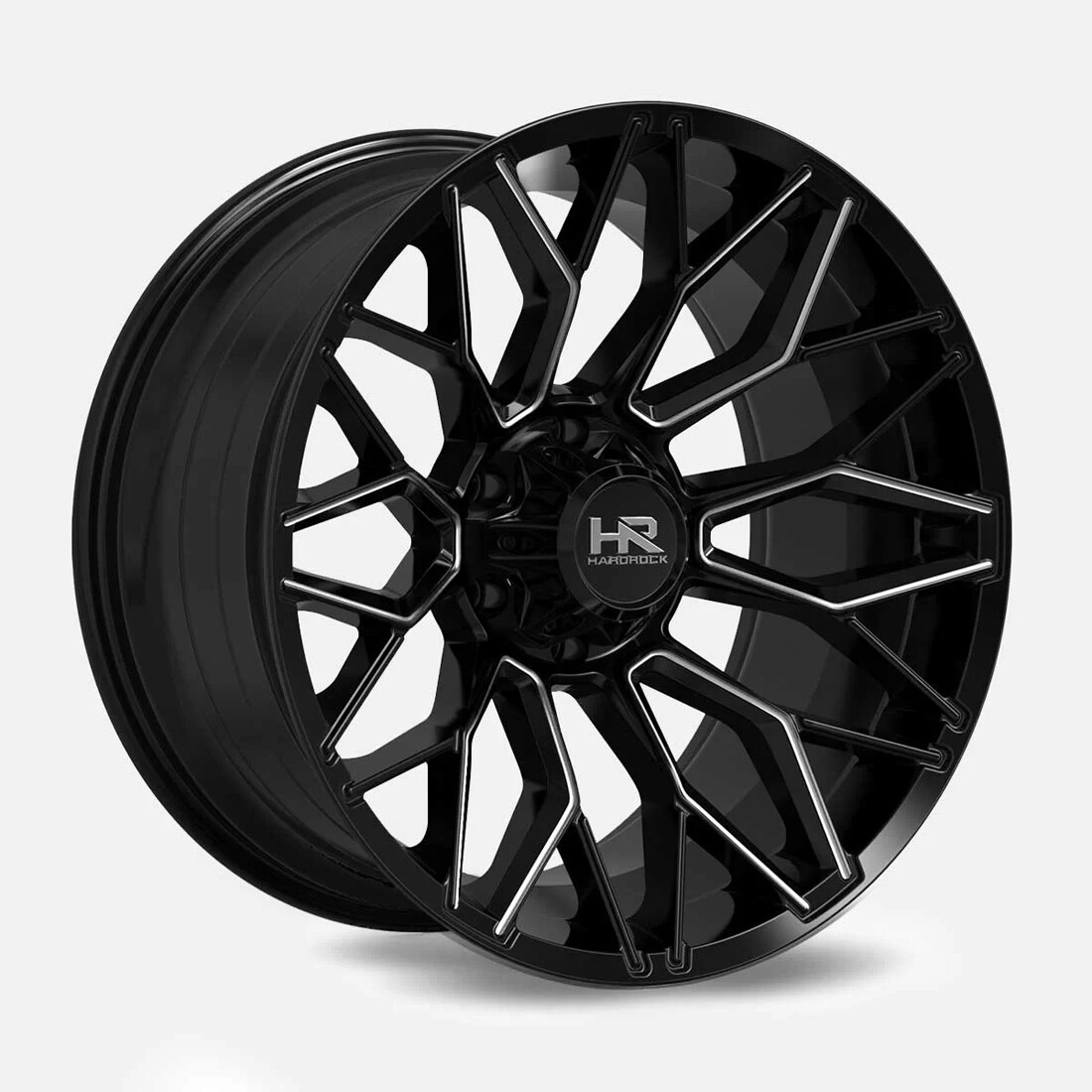 Hardrock Offroad Wheels Xcentric Xposed H509 Gloss Black Milled 22x12 -51mm Offset 6x135