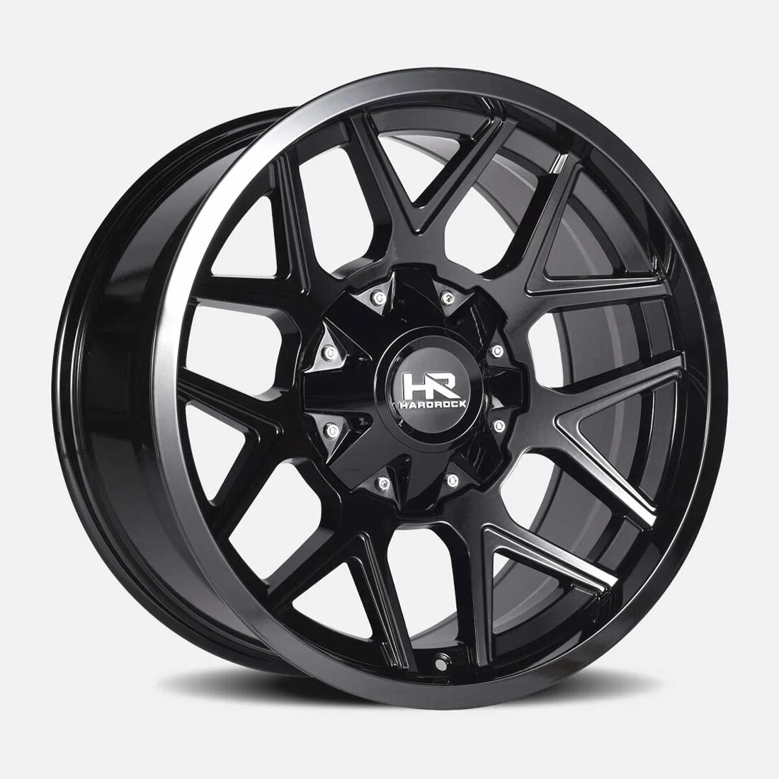Hardrock Offroad Wheels Rugged H716 Gloss Black 22x10 -25mm Offset 6x135,6x139.7 (6x5.5)