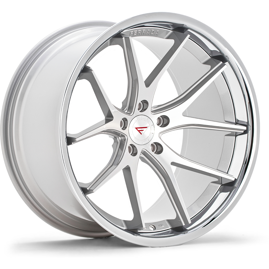 Ferrada Wheels FR2 Machined Silver Chrome Lip 19x9.5 40mm Offset 5x114.3 (5x4.5)