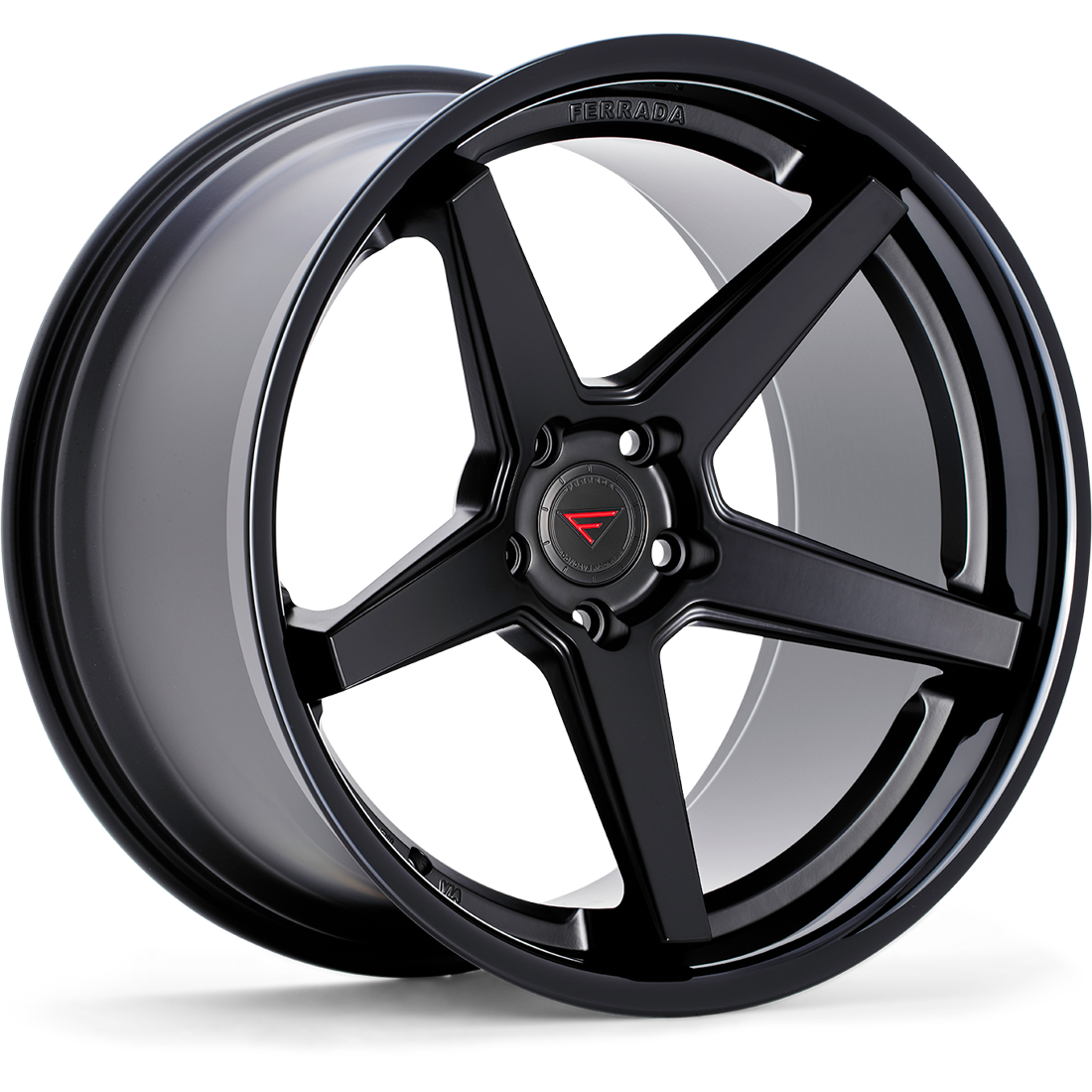 Ferrada Wheels FR3 Matte Black Gloss Black Lip 19x10.5 43mm Offset 5x114.3 (5x4.5)