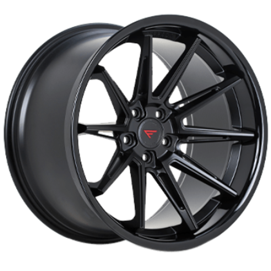 Ferrada Wheels CM2 Matte Black Gloss Black Lip 19x10.5 25mm Offset 5x114.3 (5x4.5)