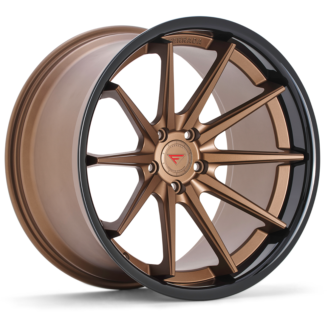 Ferrada Wheels FR4 Matte Bronze Gloss Black Lip 19x10.5 45mm Offset 5x112