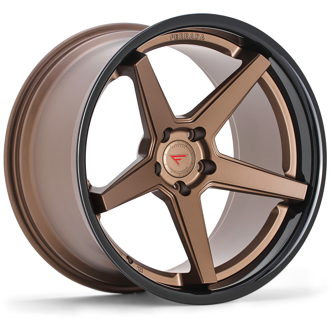 Ferrada Wheels FR3 Matte Bronze Gloss Black Lip 19x8.5 35mm Offset 5x114.3 (5x4.5)