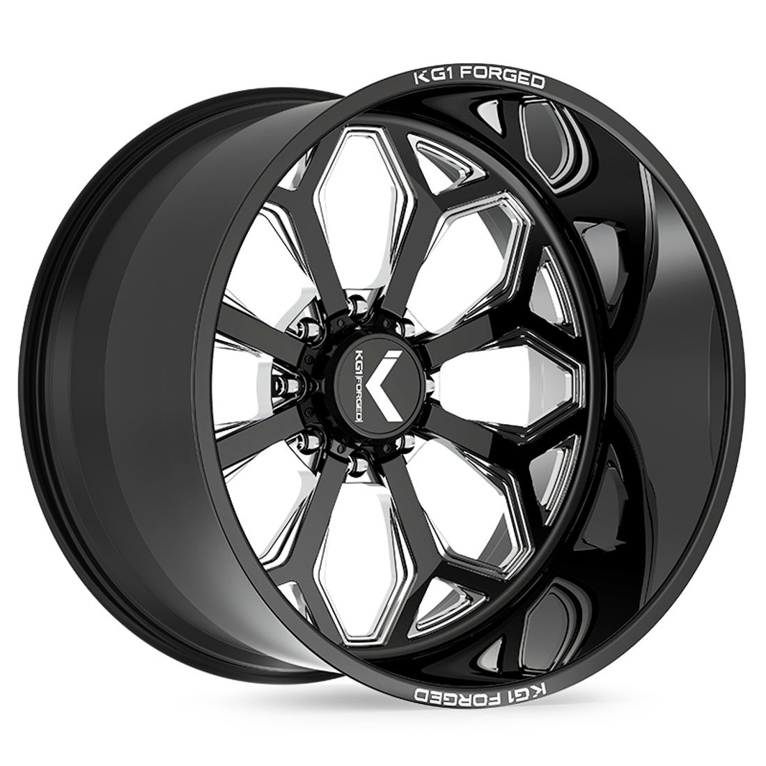 KG1 Forged KF008 Knox Gloss Black Milled | KF008261686GM | RimzOne