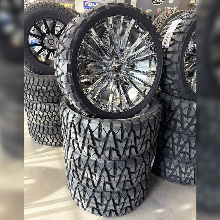 Performance Replicas Wheels PR223 Chrome 26x10 28mm Offset 6x139.7 (6x5 ...